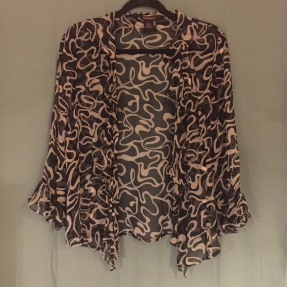 MSSIONI Black Open Front SILK Overtop